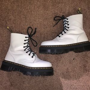white dr. marten jadon boots